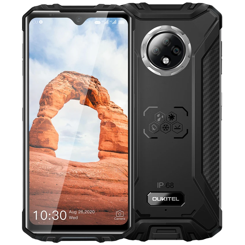 

IP68 Shockproof waterproof Mobile Phone Android 10 NFC 6.49 inch 4GB 64GB Octa Core 4G rugged Smartphone