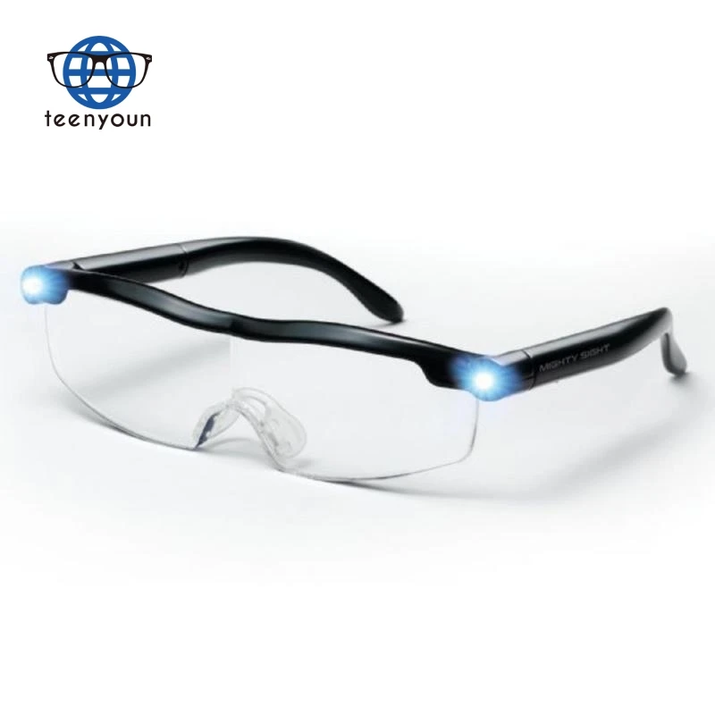 

Teenyoun Led Powerful Reading Light Multi Strength Glasses With Magnifier Up At Night Unisex Eyeglasses Eyewear