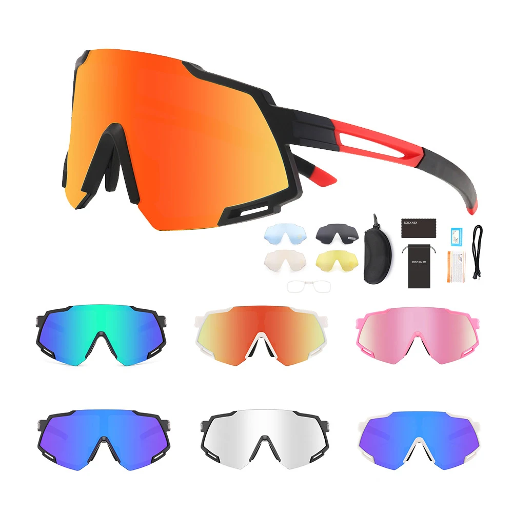 

2020 Polarized 5 Lenses Cycling Sunglasses UV400 MTB Road Bike Eyewear Outdoor Sports Cycling Glasses Bicycle Eyewear