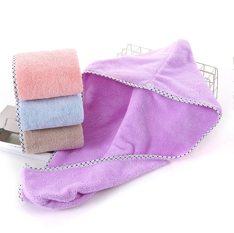 

Wholesale Magic Drying Hair Caps Microfiber Quick Dry Wrap Towels, Pink, purple, khaki, blue