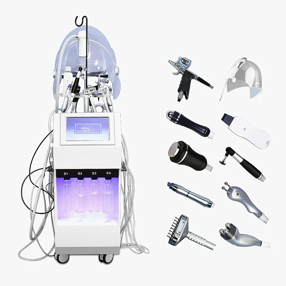 

2021 Hot Seller Factory Price 10 in 1 Multi-functional Hydra Dermabrasion Facial Oxygen Machine Diamond Peeling Machine