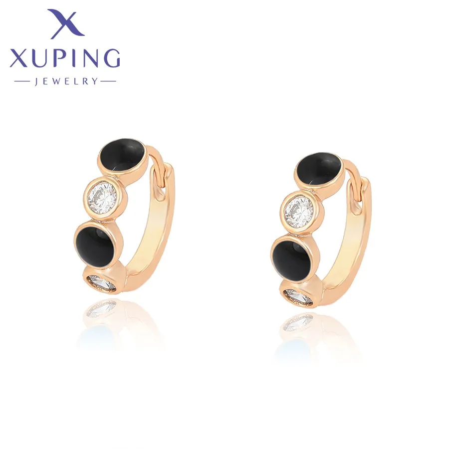 

A00920144 XuPing Exquisite fashion diamond 18k gold hoop earring jewelry earrings Valentine's Day gift women earrings