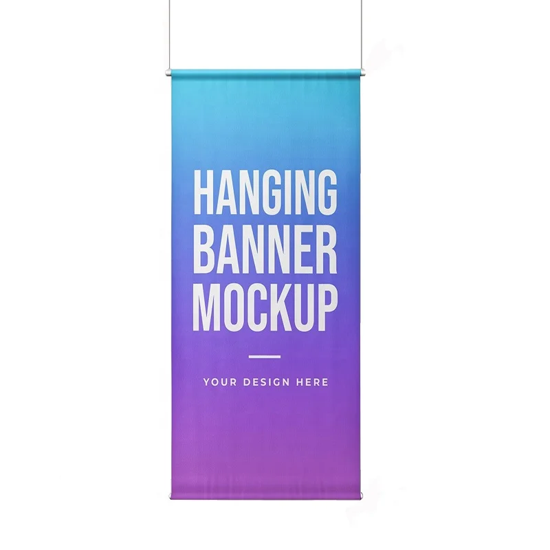 

Transfer Printing 150g Glossy Fabric 2x8 Feet Hanging Banner For Indoor Advertising