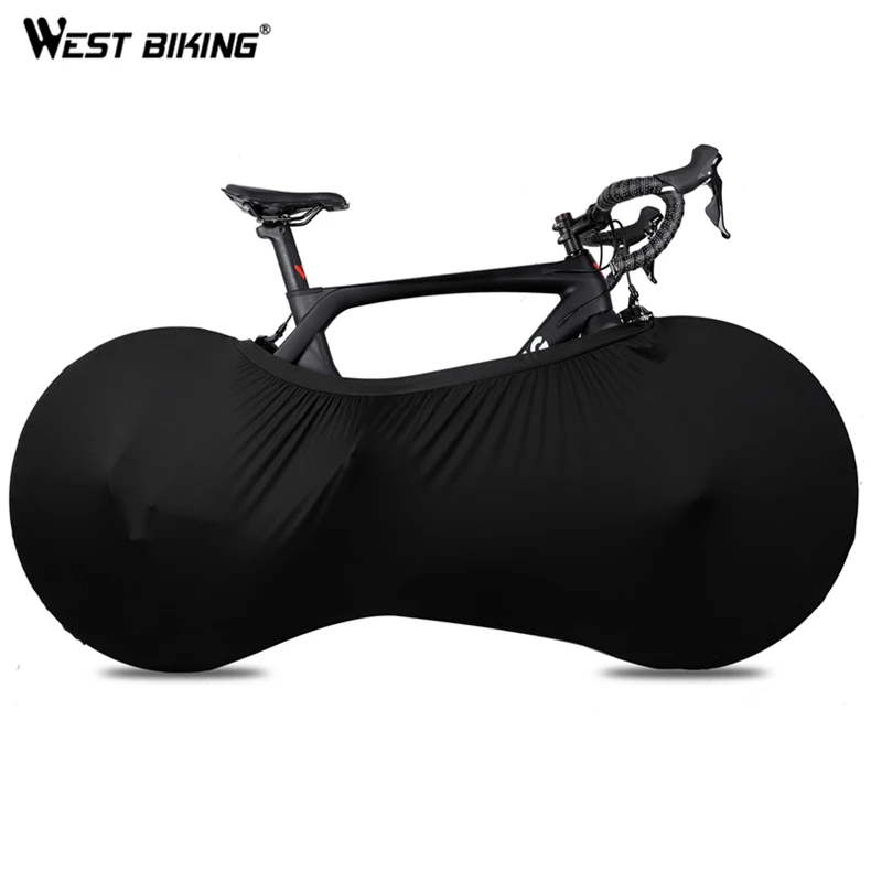 

WEST BIKING bicycle protective bike adjustable portable wheel covers review cap ford hand sewing steering spin wheel cover, Black/sliver