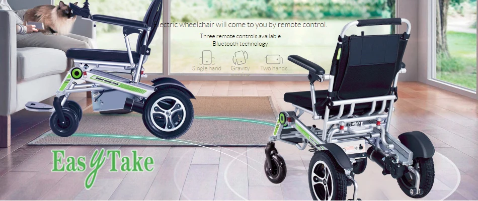 Heavy Duty Remote Controlled Electric Wheelchair for Outdoor