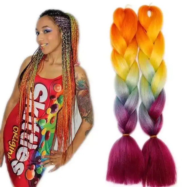 

African Dirty Braids Loose Braids European And American Wigs High Temperature Silk Female Hair Extensions Thick Human Hair Wigs