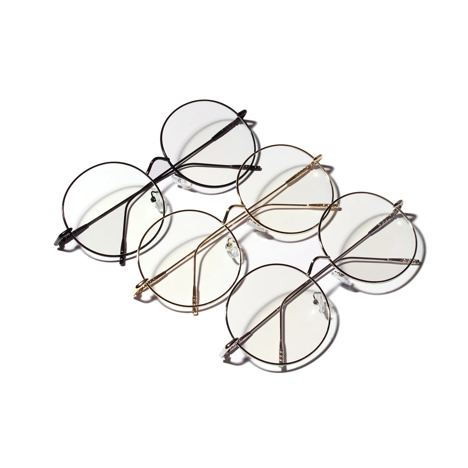 

19518 Stylish retro round glasses optical glass thin frame glasses 2021 for unisex