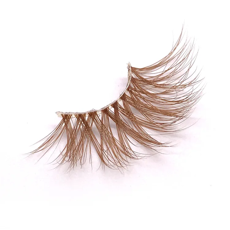 

Wholesale custom logo high quality brown mink eyelashes, Natural black