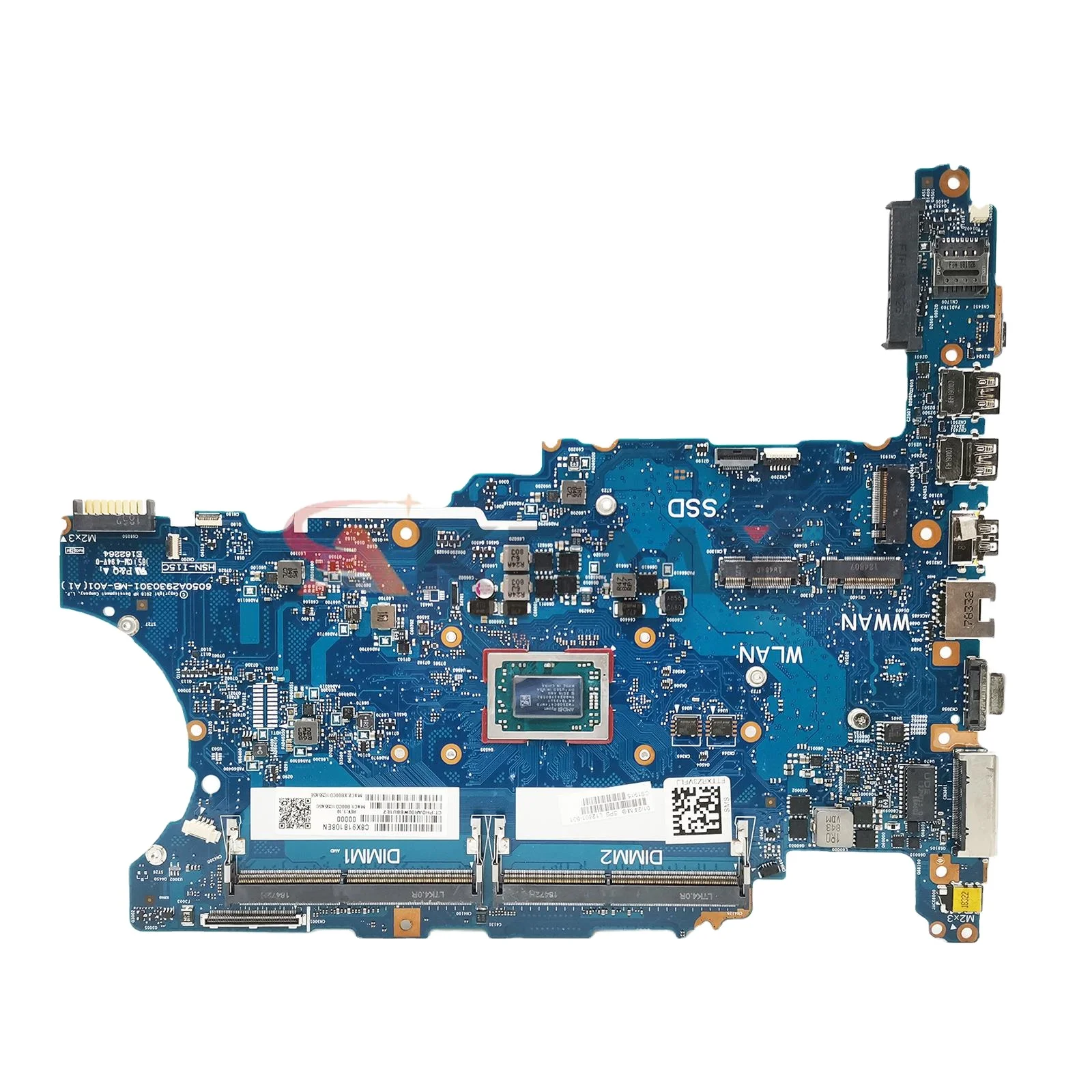 

6050A2930301-MB-A01 Mainboard For HP ProBook 645 G4 655 G4 HSN-I15C Laptop Motherboard With R3 /R5 /R7 CPU L12801-601 DDR4