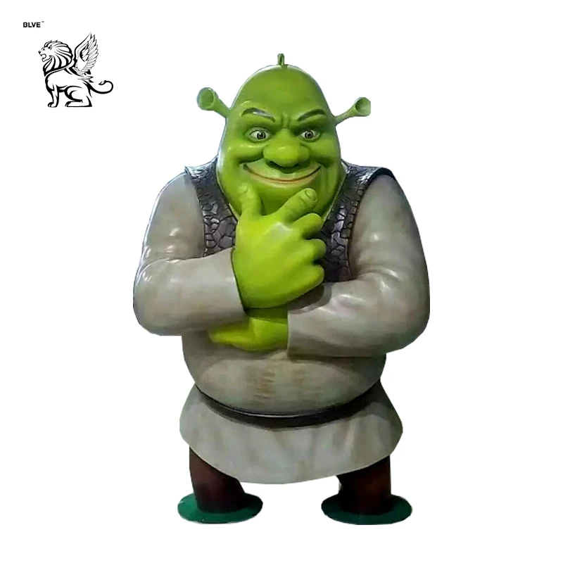 Resin Art Life Size Movie Statues Cartoon Characters Green Monster Fiberglass Statue Sculpture