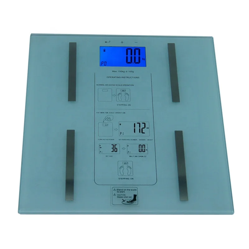 

Smart personal 180kg bmi body weight fat scale digital electronic bathroom weighing scale OEM scale, White
