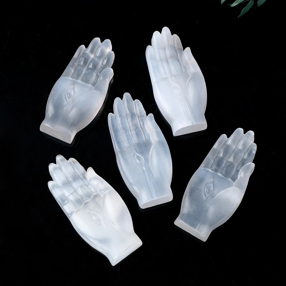 

Wholesale natural energy Healing Crystal carve selenite hand crystal crafts ornaments