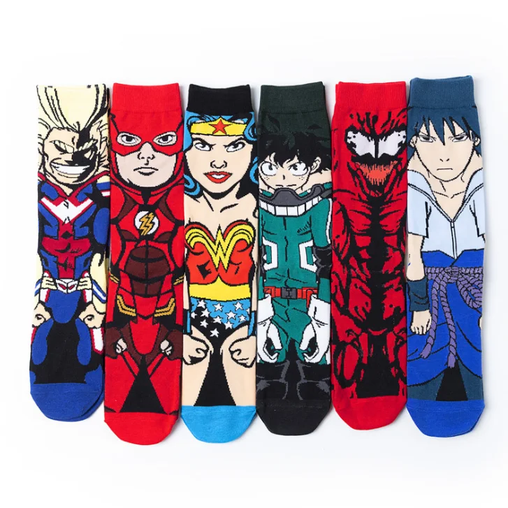 high quality mens cartoon tube comics cartoon crew cotton funny socks wholesale