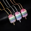 Misterjewelry hip hop jewelry vermeil ice cream pendants, mens chains pendants