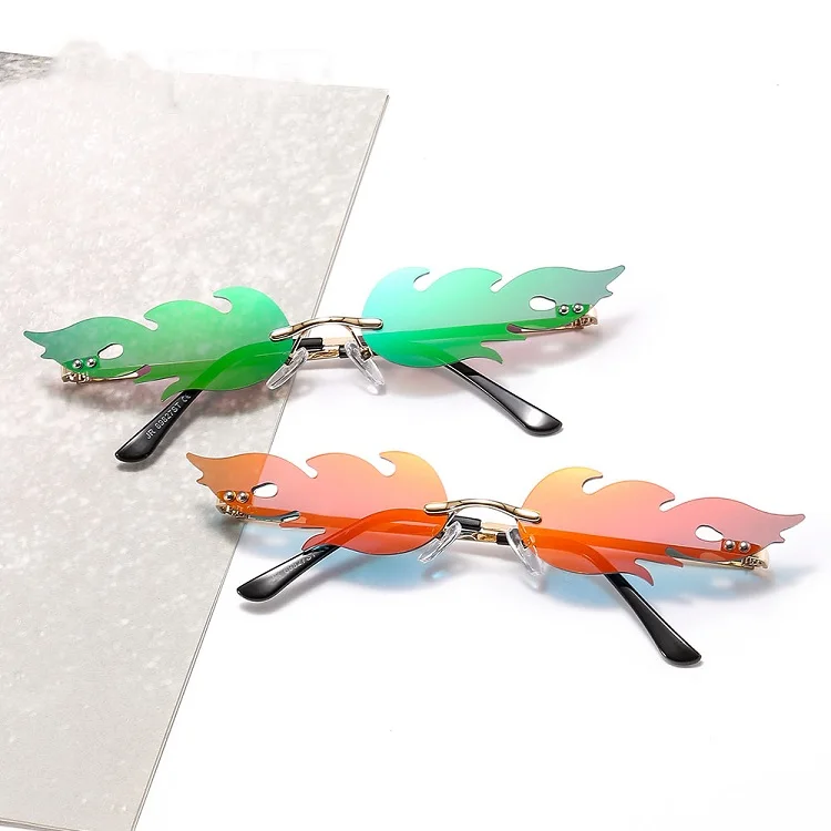 

JR69827ST Fashion Rimless Flame Shape Sunglasses Women Sunglasses