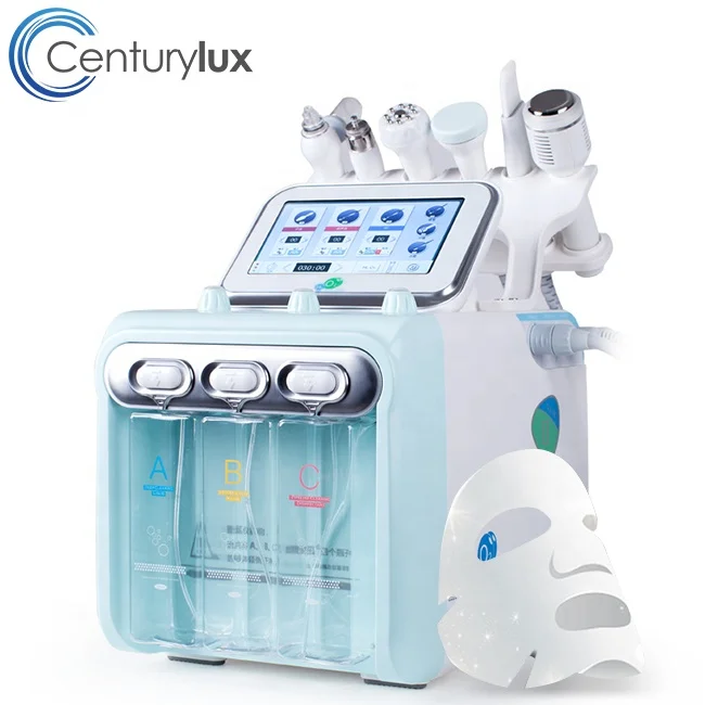 6 in 1 RF Bio Multi functional Facial small bubbles hydra Dermabrasion machine h2o2 aqua oxygen jet Hydro Dermabrasion machine