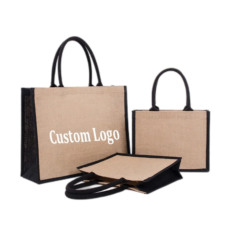 

Kalanta OEM bolsas de papel para compras women's tote shopping paper bags ladies reusable jute gift hand bag with logos plastic, Customized color