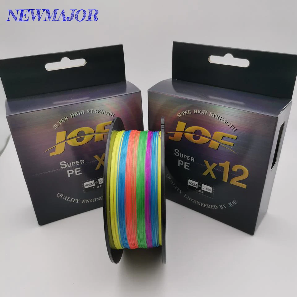 

JOF 12 Strands 300m PE Braided Fishing Line 9 colors peche Saltwater Fishing pe fishing line