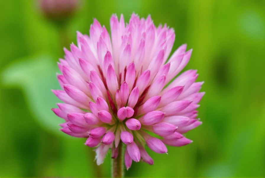 Red clover trifolium pratense growing in a field showing its typical habitat and growth pattern