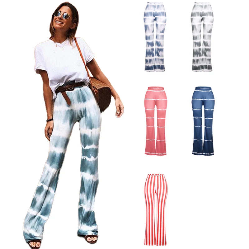 

Explosion Flare Leggings Trousers Printing Loose Trousers Summer Casual Trousers
