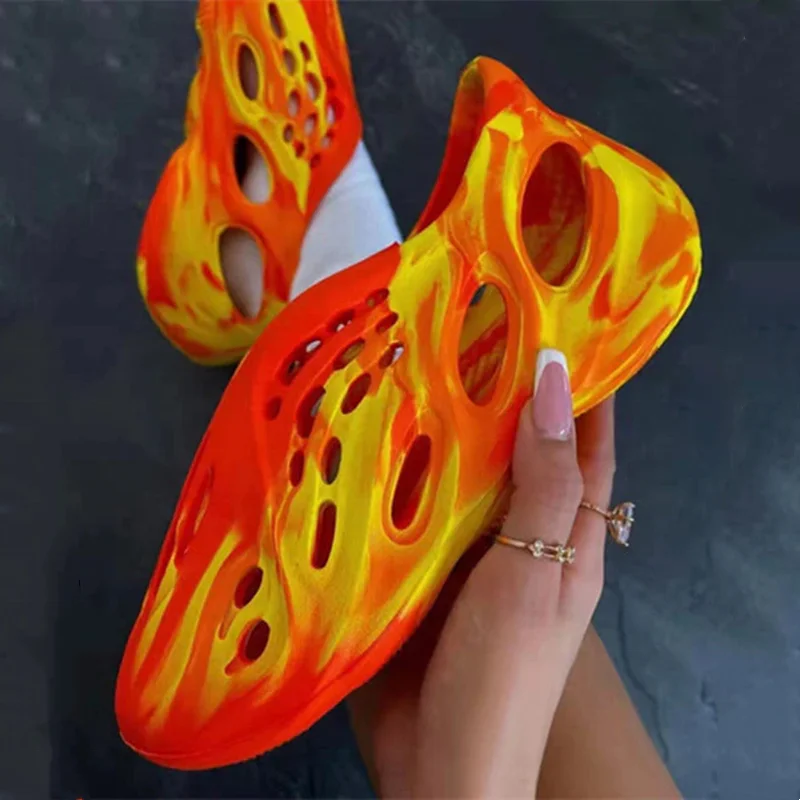 

New Breathable Gradient Colors Sandals Sports Shoes Light Weight 2022 Spring Summer Women Shoes Sandal Slip-on