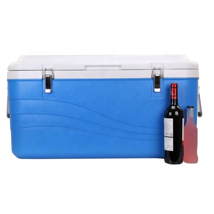 

GINT 80L large size fish container for fresh BPA Free Ice Chest For Beverage Cooler Box Hot Selling Ice Cooler with Wheels, Customized color