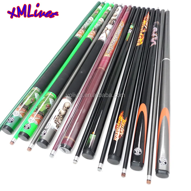 Xmlivet Colorful Carbon Snooker Cues 9.5mm Billiards Pool Cue Sticks