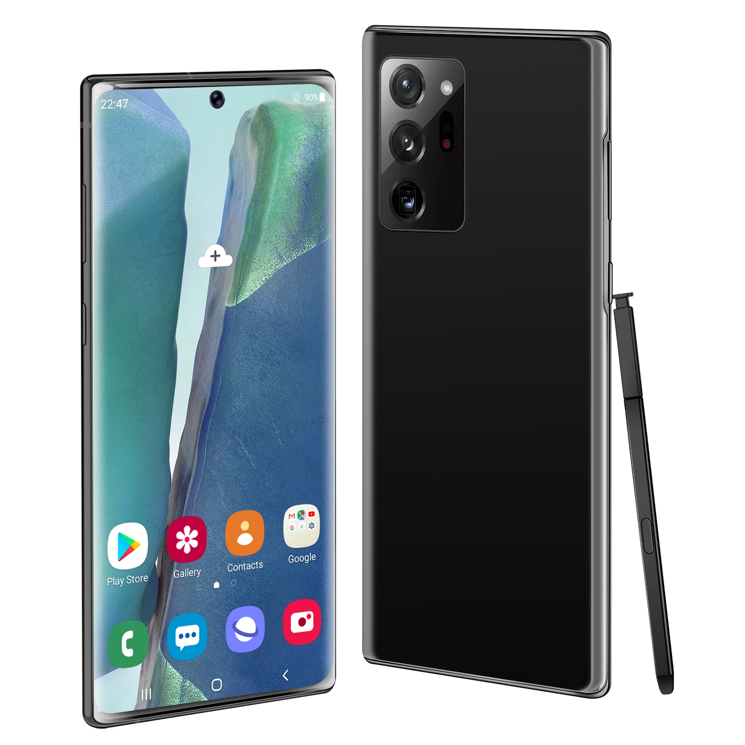 

android phone Perforated Screen N20U 6.9 inch Mobile cell phones unlocked android smartphone 8GB+256GB, Black, gold, white