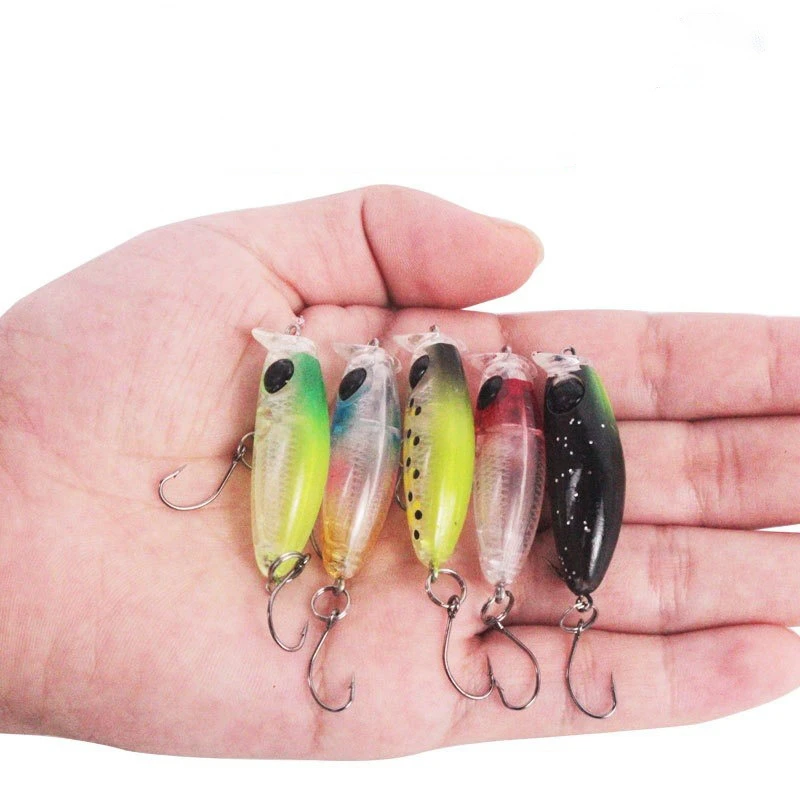 

Free Sample 3.9cm 2g Fishing small Minnow Lure Jerkbaits Slow Pitch jig Bearking Peche senuelo de pesca Karpervissen for bait, 8colors