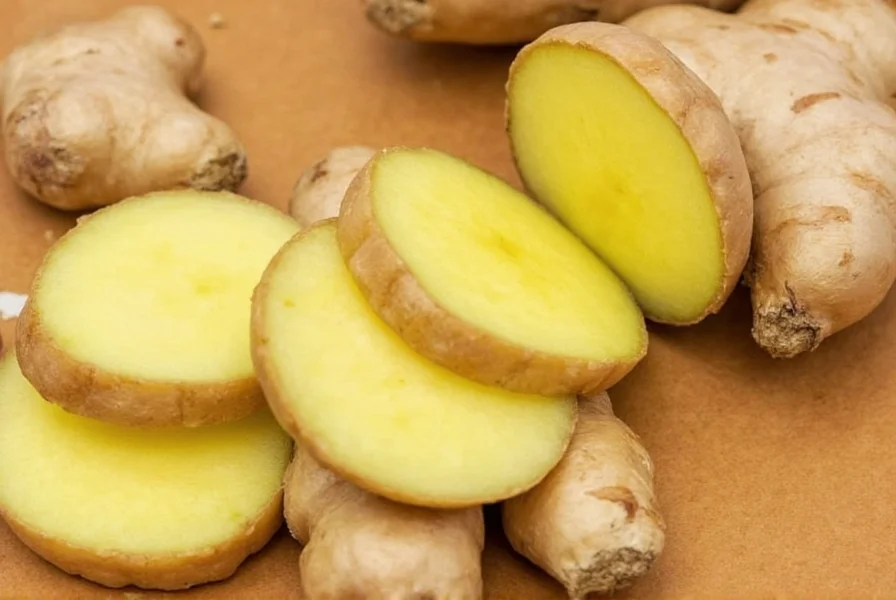 Fresh ginger storage methods comparison showing room temperature, refrigerator, and freezer options