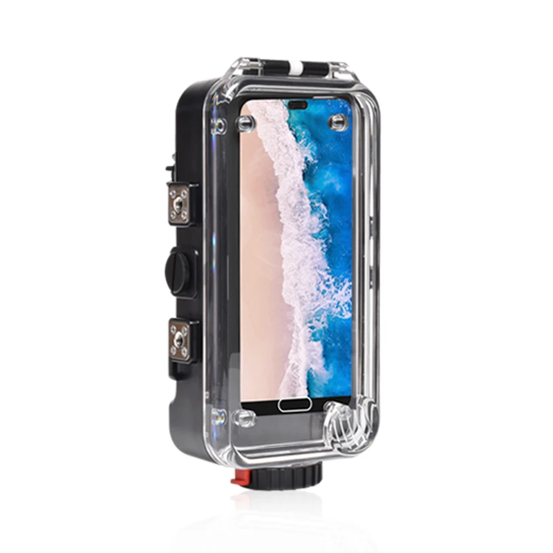 

Waterproof Phone Case For iPhone 11/12 Mini&Pro&Pro Max Underwater 40/130ft Professional Diving Case, Black/white