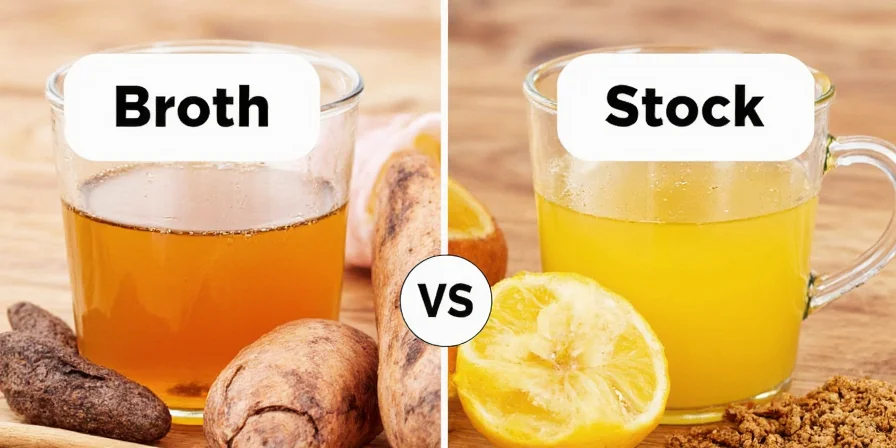 Broth and stock side by side