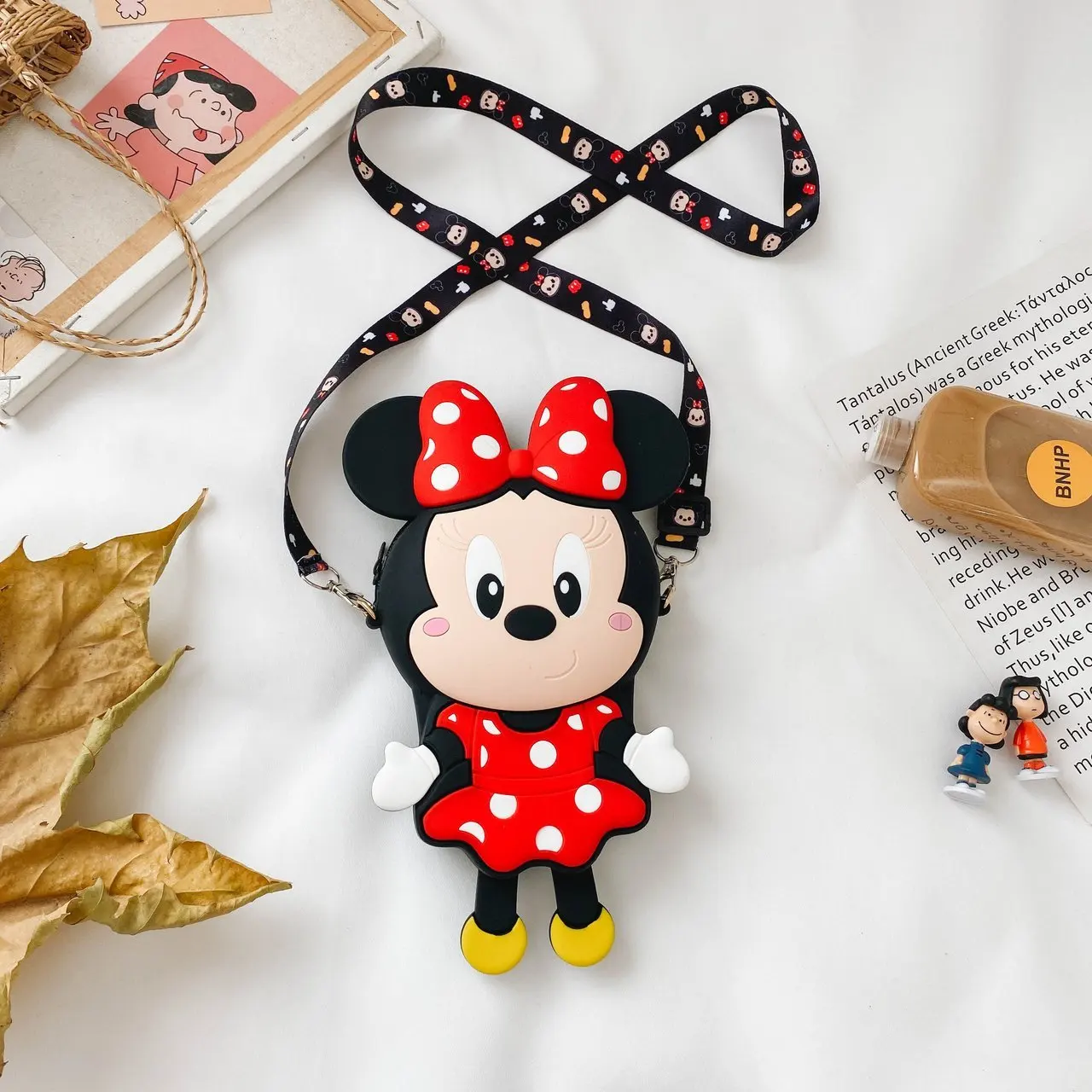 

Mickey Mouse Lady Silicone Mensageiro Shoulder Bag for Adults