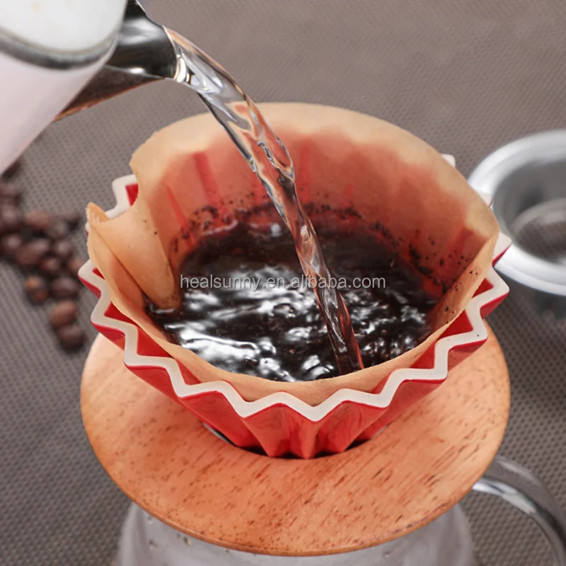 

Food Grade natural Drip coffee filter paper, White color, wooden color