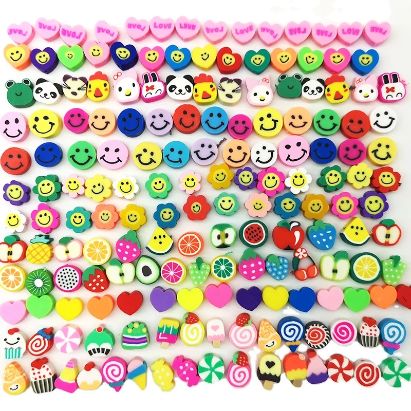 

Hobbyworker  Hot Selling Smile Face Fruit Animals Polymer Clay Loose Beads for Women DIY Jewelry Making Accessories B0319