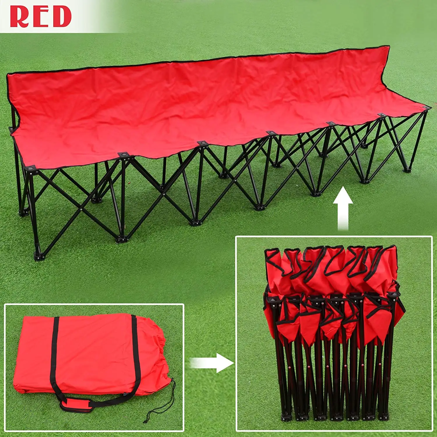 Comfortable Creative Outdoor 6person Backpack Folding Bench Chairs