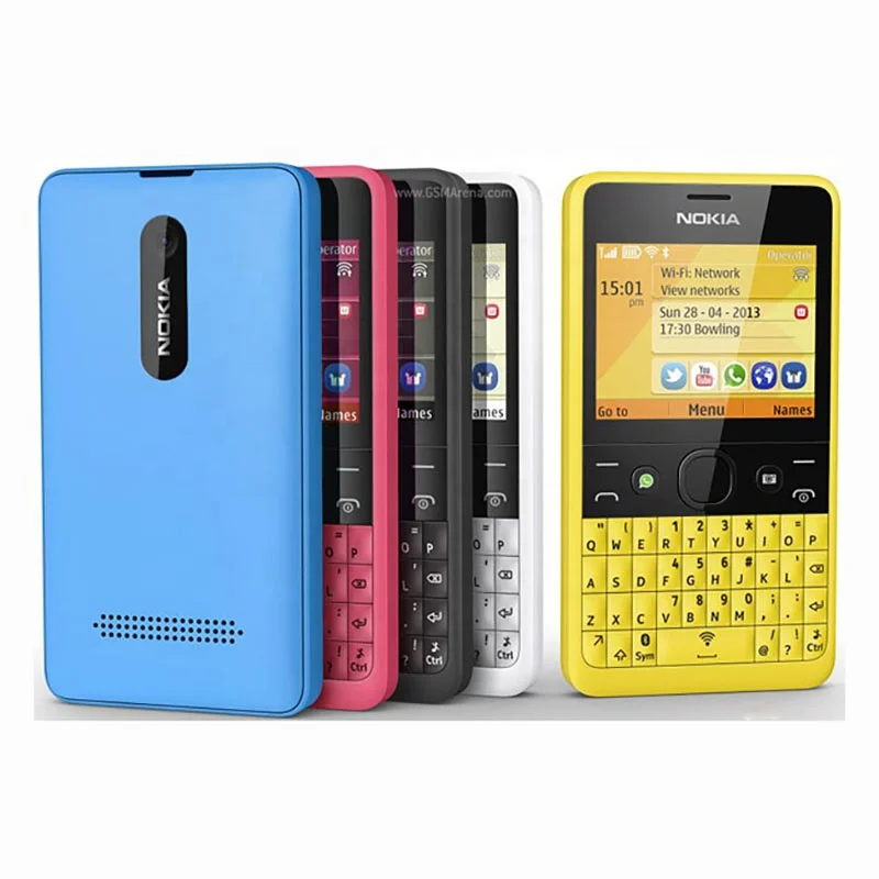 

For Nokia Asha 210 Unlocked Phone GSM 2.4" Dual SIM 2MP QWERTY Keyboard Mobile Phones