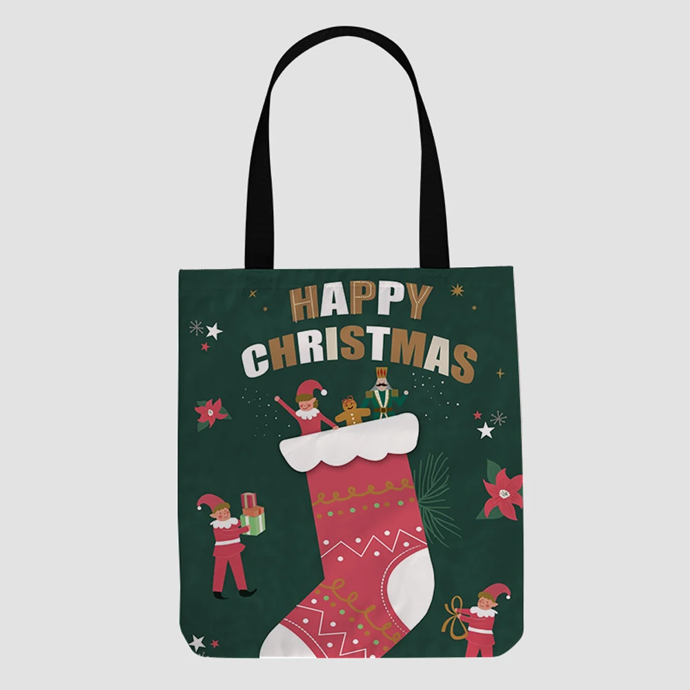 

2021 custom canvas hand shopping bags Christmas style grocery bag designer handbag handbags for luxury travel tote