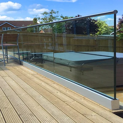 Ace U Channel Glass Railing Roof Terrace Balustrade Aluminum Glass ...