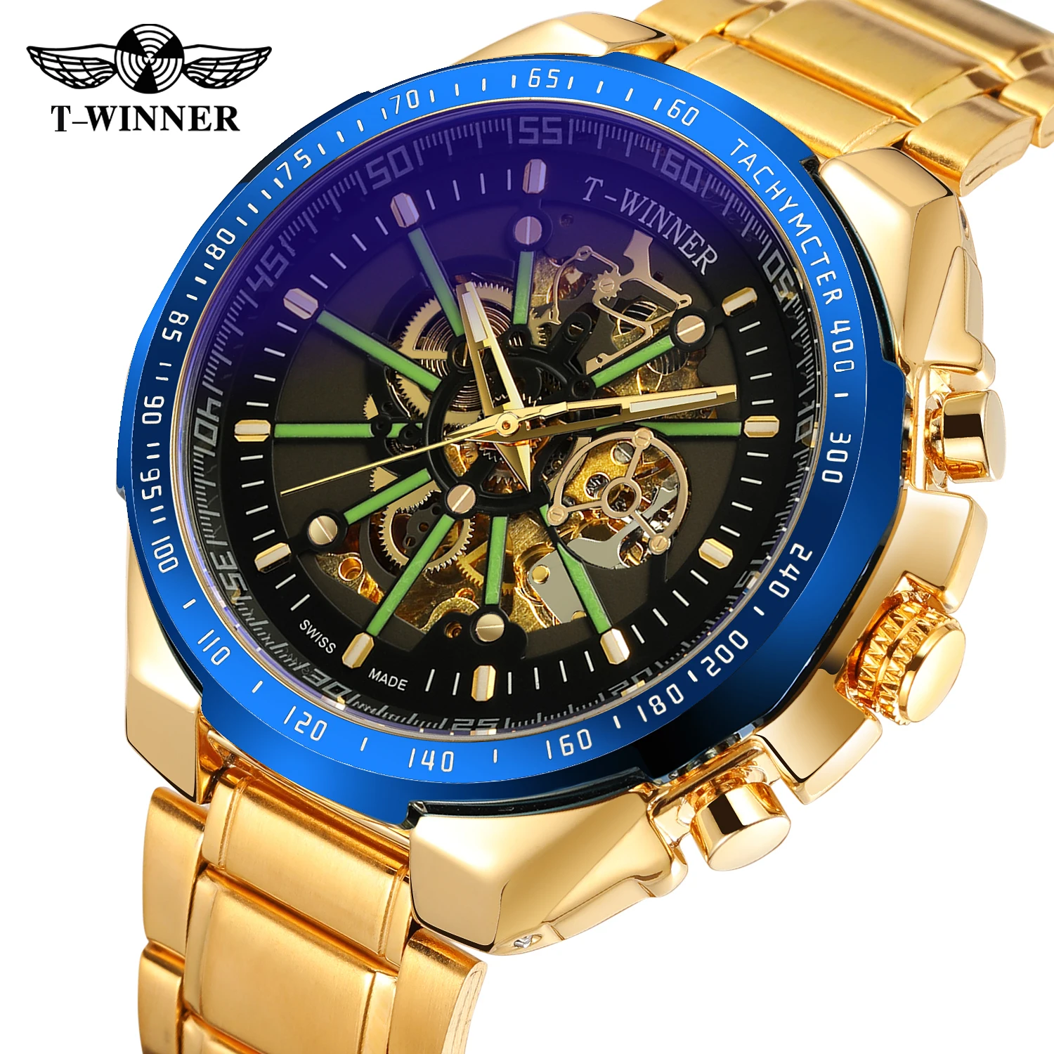 

Wholesale Luxury Water Proof Stainless Steel Custom Logo Men s Watch Super luminous Big Size Automatic Mechanical Wrist Watches