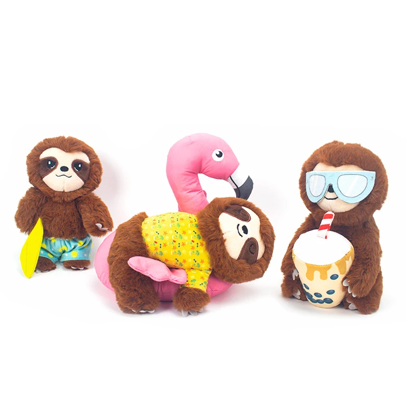 

2021 Dogs Toys Cartoon Cute Animal Shape Chew Teeth Clean Hairy Eco Friendly Durable Pet Dog Toy