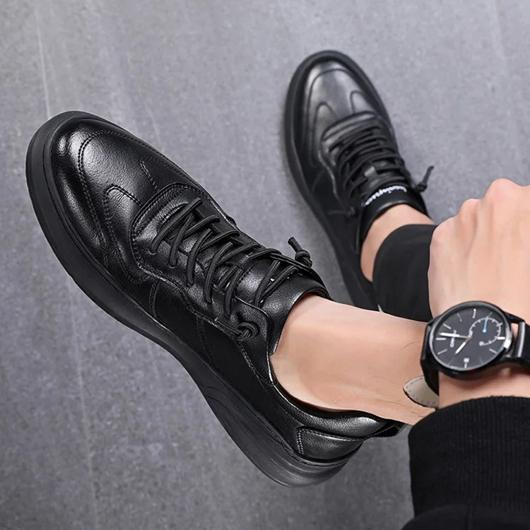 

Trending breathable character slip on men fashion casual shoes, Black/white