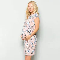 

Summer pregnant print clothing knit short sleeve cheap maternity dress