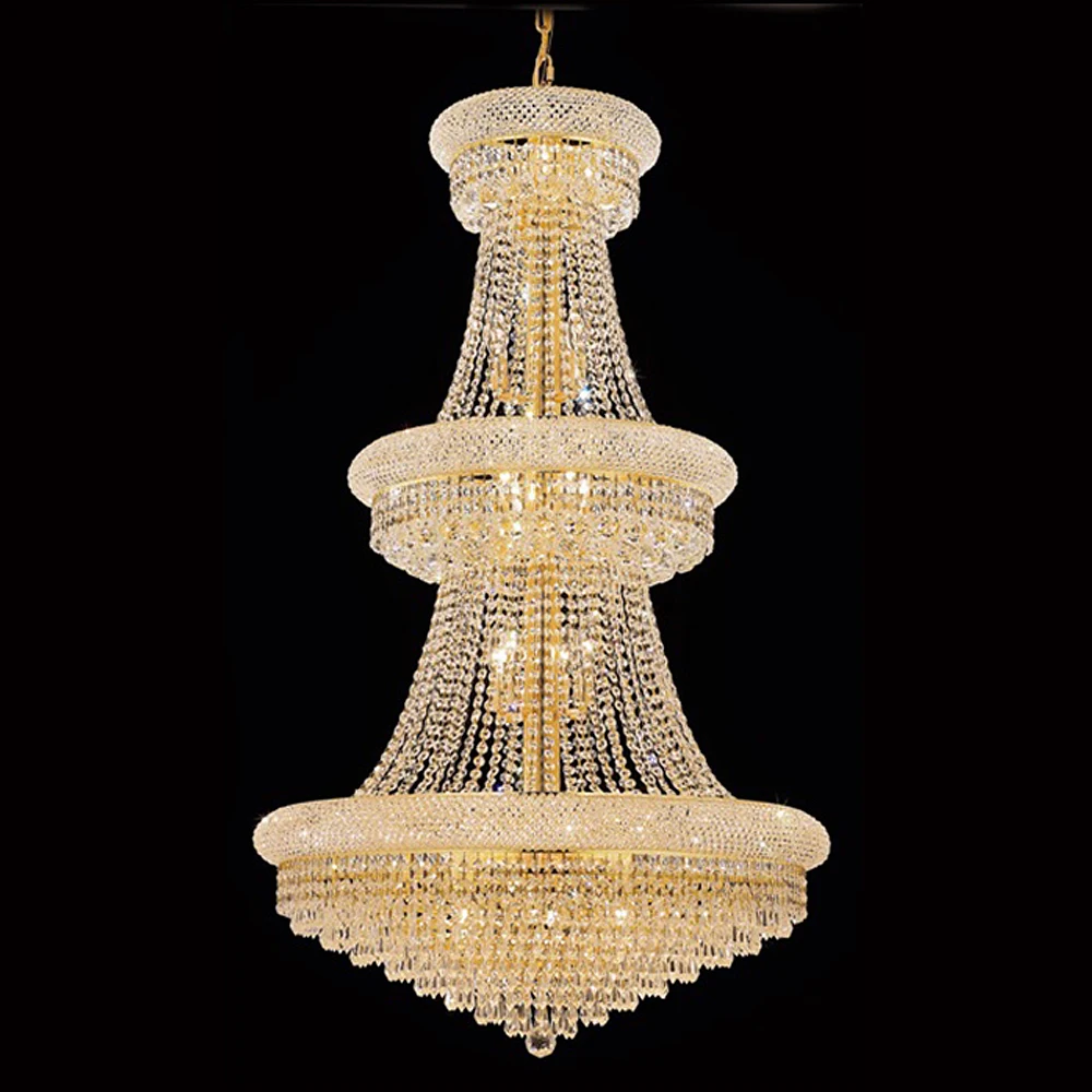 Hanging Light Luxury gold K9 Cristal Pendant LED Lighting Fixture Modern Crystal Chandelier