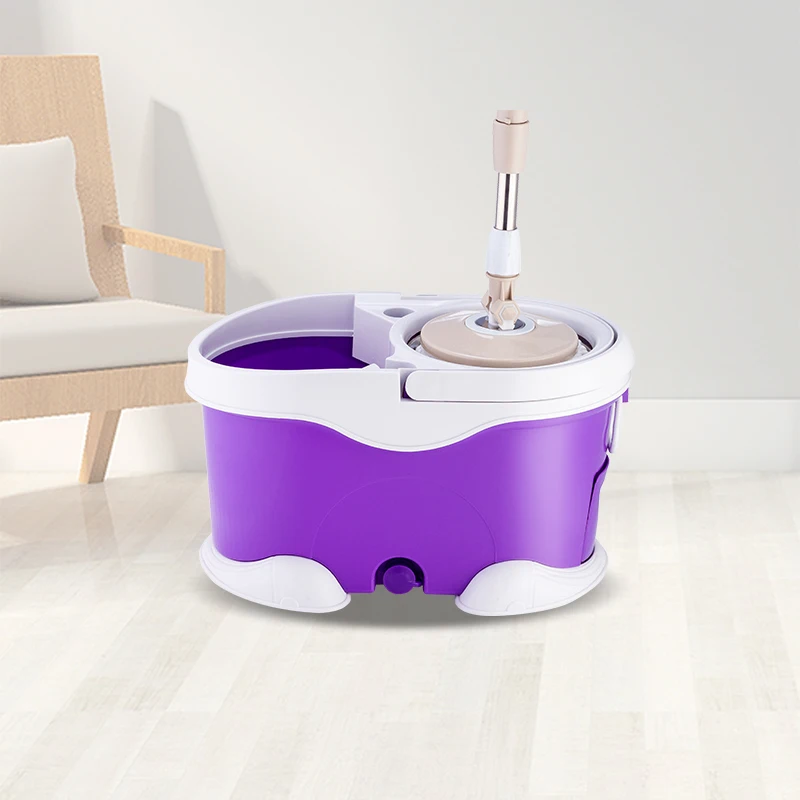 

Stainless Steel Bucket Flat Mop A Mop With A Spin, Tea green,green,purple,magenta,blue,orange