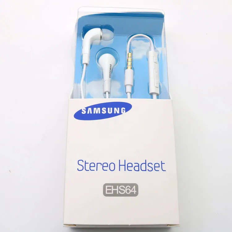 

hot Original retail packaging 3.5mm Wired Stereo In Ear Earphone Mobile Phone Hadset For Samsung S3 S4 YLi9300 Headphone, White black