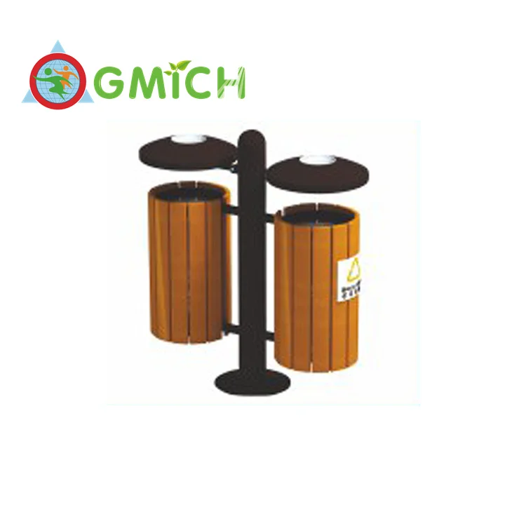 

Sortable Steel-wood Garbage Trash Bin Outdoor Garbage JMQ-G248B