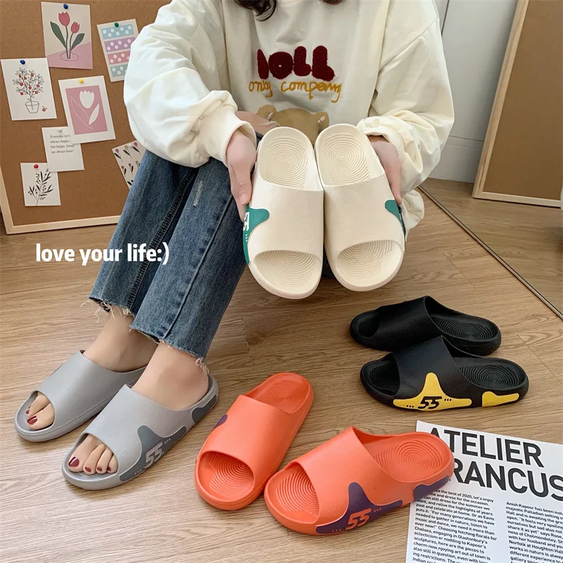 

2022 Wholesale Thick Platform Cushion Slides Slippers Sandals For Women And Ladies Summer Unisex Men's Women's Slippers