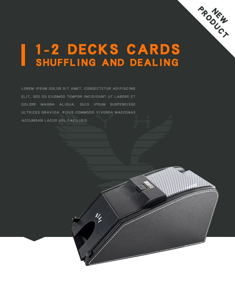 Yh 2 In 1 Card Shuffler & Dealer Baccarat Shoe Blackjack Playing Card