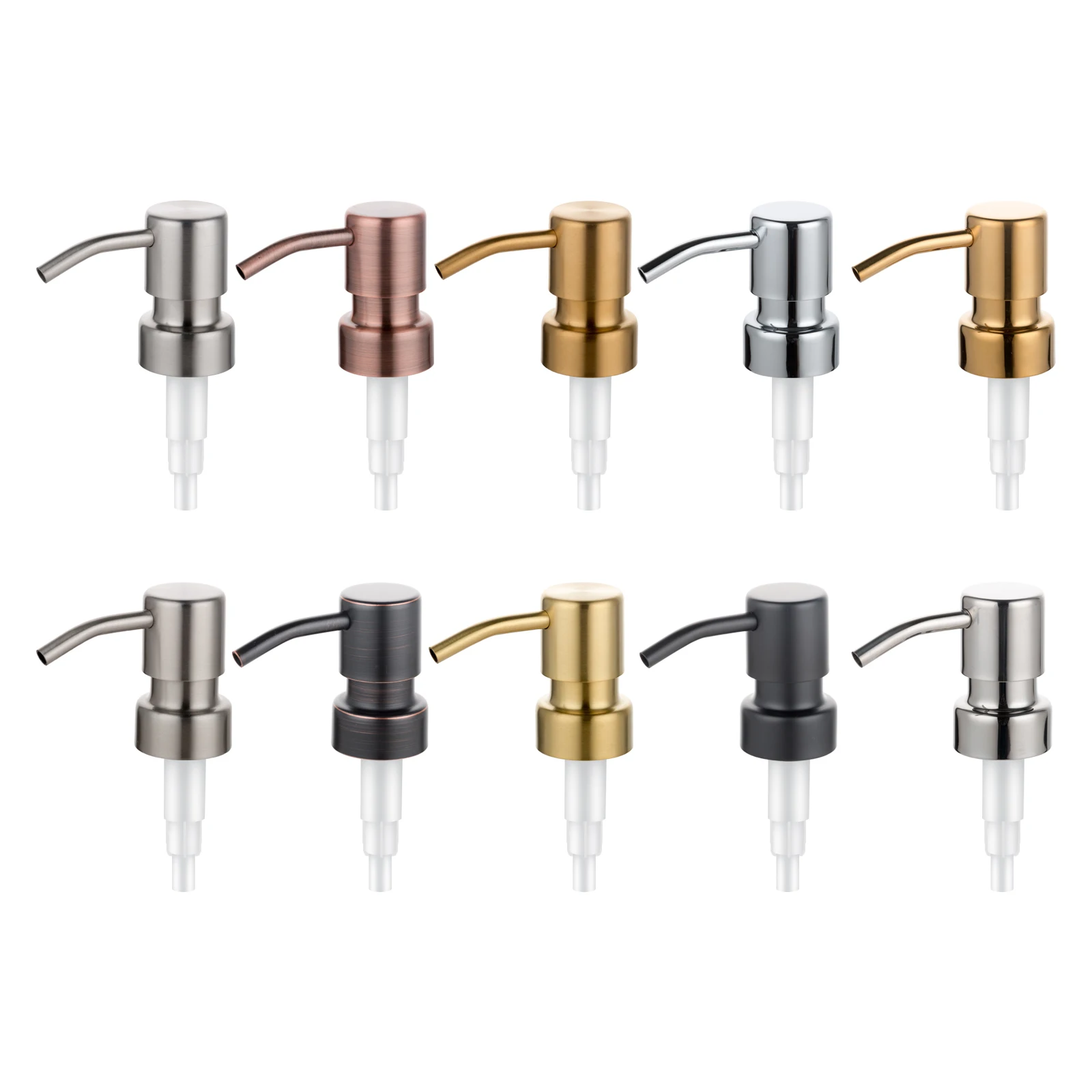 Longan Factory China 28/400 Liquid Soap Pump 304 Stainless Steel Lotion Dispenser Pump for Bottles Metal 304 Stainless Bottles